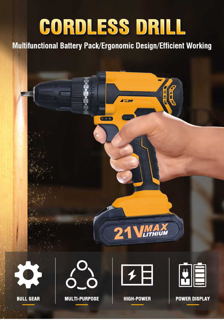 21V コードレスドリルドライバーセット: パワフル、多用途、効率的